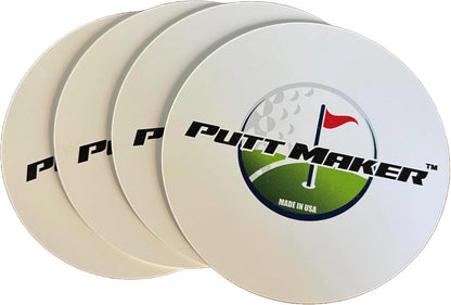 Putting Discs 4-Pack, Stocking Stuffer for Golfers, Golf Training Disk Accessories, Practice Aid for Green or Indoor, Flat Cup Ghost Hole Works Great as Golf Simulator Hole: Made in USA