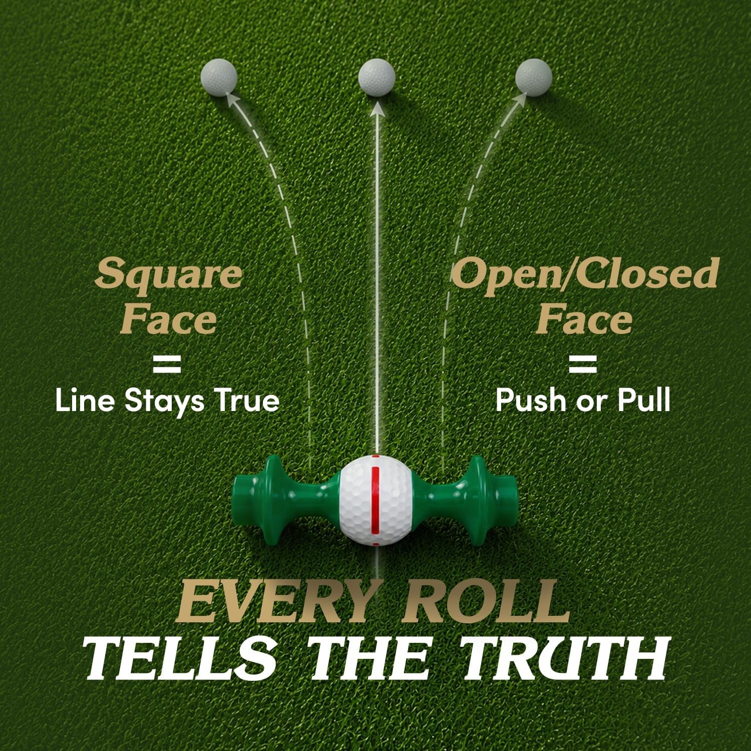 Putting Trainer – Alignment Gate That Reveals Push, Pull & Face Angle, Indoor Outdoor Golf Training Aid for Start Line & Roll Consistency, Right- or Left-Handed, Smart Golf Gift