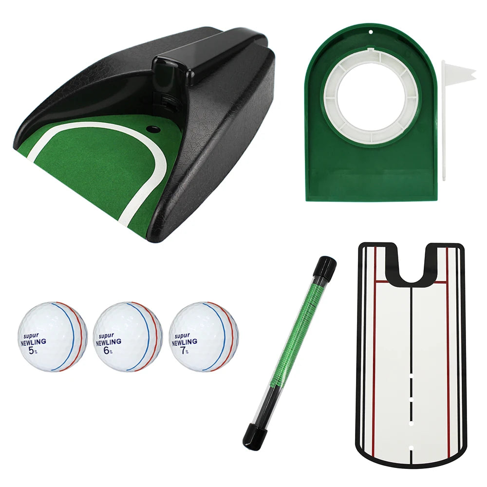 Golf Ball Return Exerciser Golf Ball Kick Back Automatic Return Putting Cup Device Practice Training Aids Drop Shipping