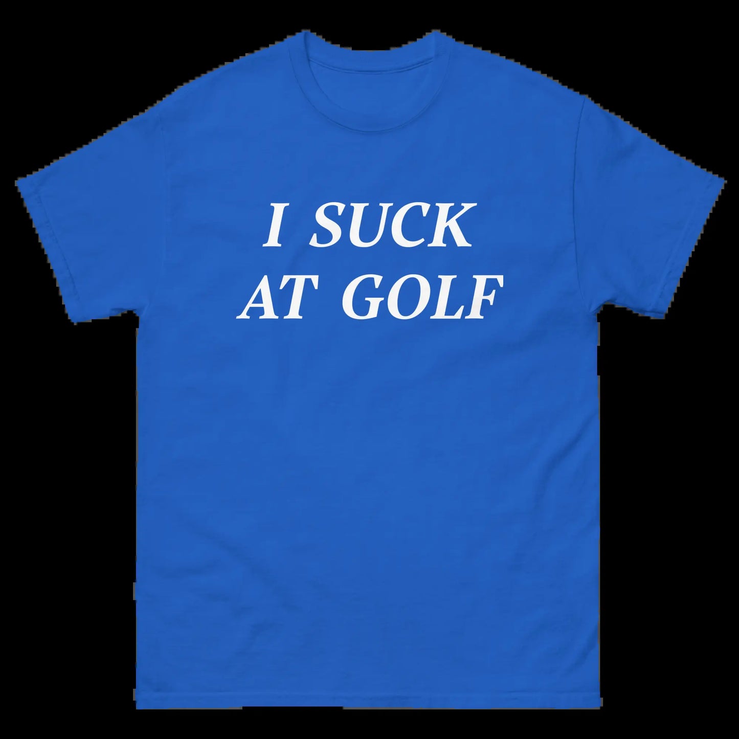 I SUCK at GOLF Short Sleeve T-Shirt - Funny Golf Shirt, Soft Cotton Fabric, Casual Sports Apparel