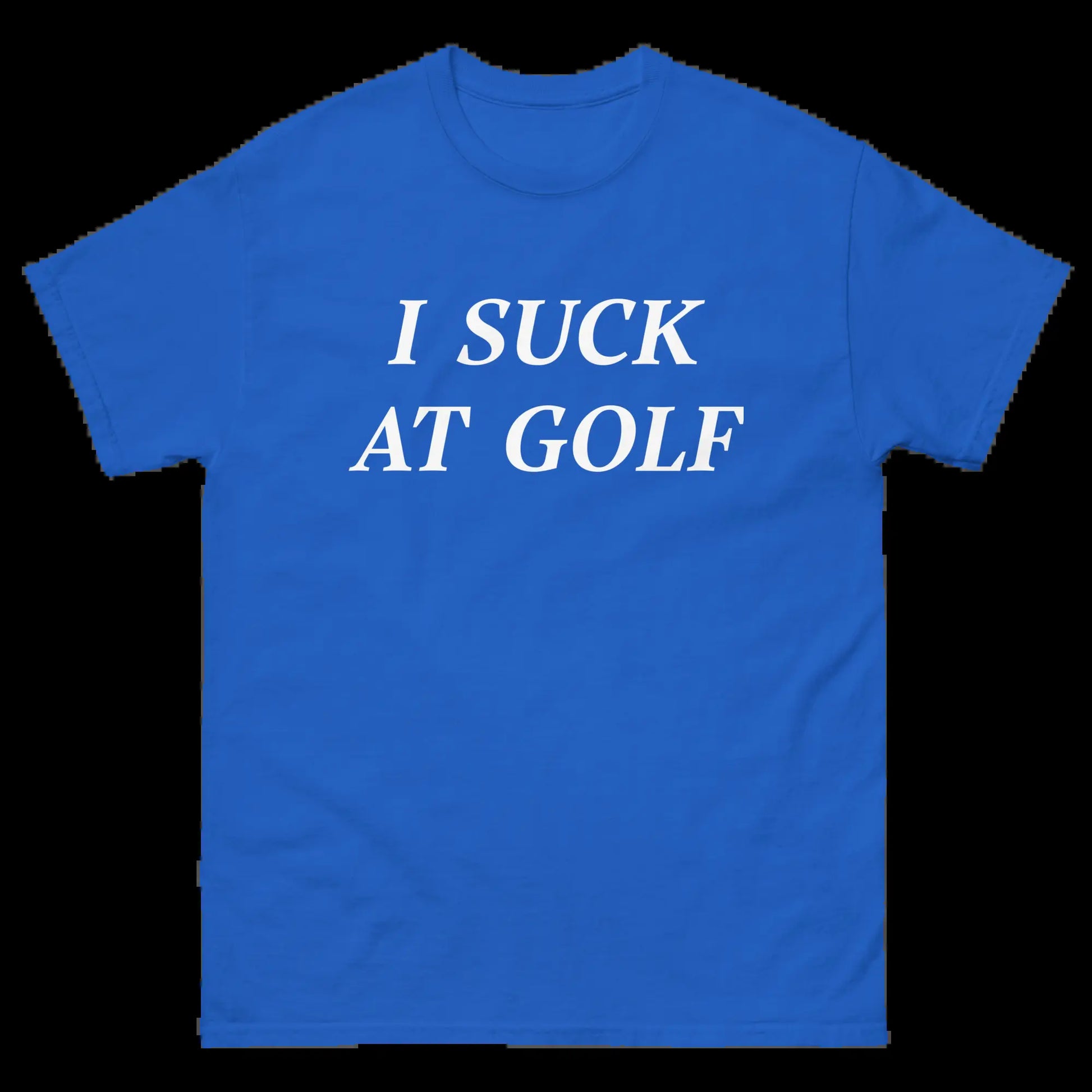 I SUCK at GOLF Short Sleeve T-Shirt - Funny Golf Shirt, Soft Cotton Fabric, Casual Sports Apparel