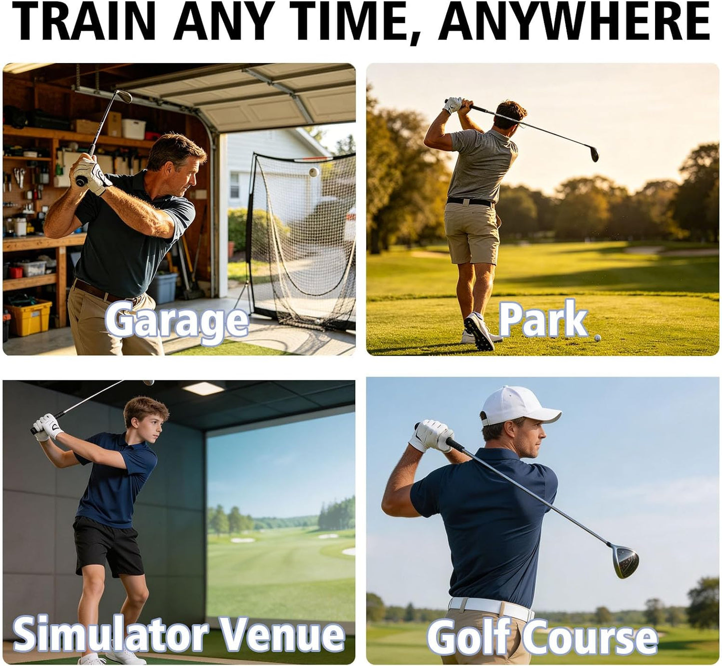 Golf Training Aid Set, Included Golf Wrist Trainer and Arm Connection Band | Classic Design, Fit for Beginner Golf Training