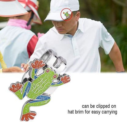 Golf Ball Marker Hat Clip, Metal Mini Magnetic Hat Clip, Tree Frog Shape Funny Ball Markers for Golf Training