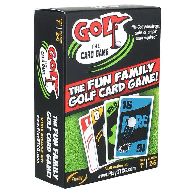 Golf the Card Game Family Fun Strategy Ages 7+ Multigenerational Play 2-6 Players No Golf Knowledge Required Mulligan Wild Fore! Cards Easy Learn Travel Gift Party Entertainment Competition Fast Play Commander Deck