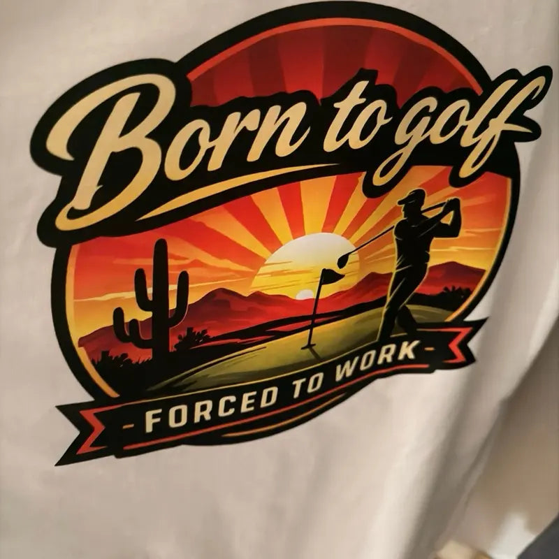 BTGFTW Twilight 9 Tee - Limited Drop Golf Tee with "Born to Golf, Forced to Work" Design