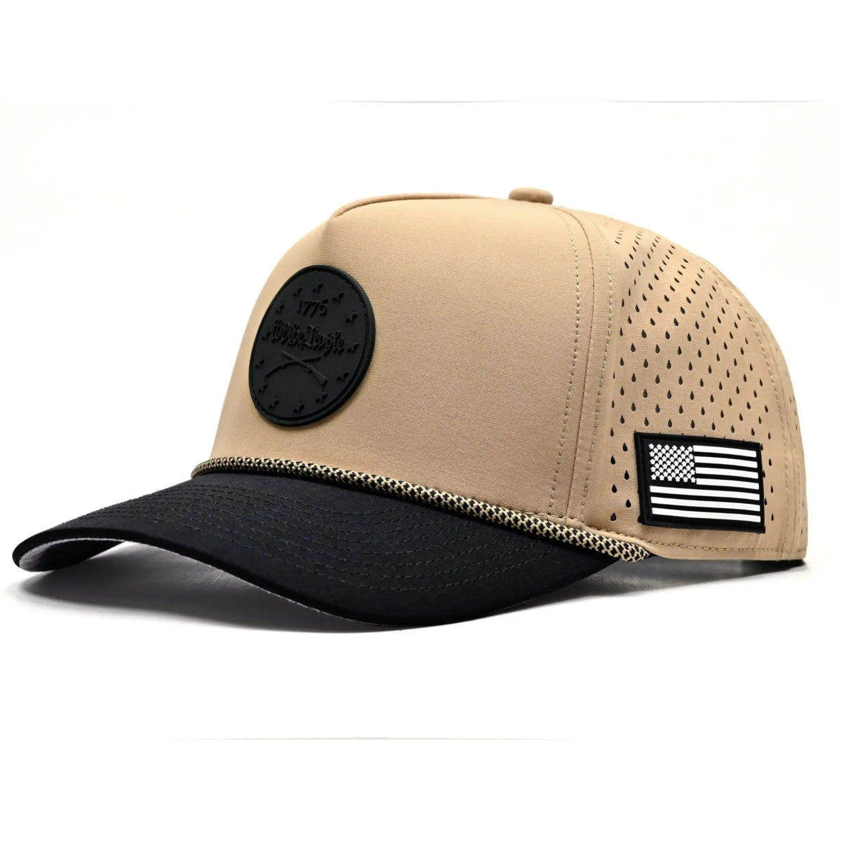 Curves & Clubs Patriotic White American Flag Polyester Snapback Hat - Adjustable 1-Size-Fits-All Cap, High-Quality Sports & Outdoor Accessory, Father'S Day Gifts for Men, Men'S Golf Accessories, Men'S Accessories