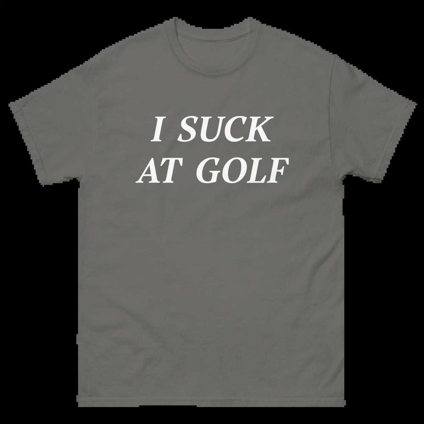 I SUCK at GOLF Short Sleeve T-Shirt - Funny Golf Shirt, Soft Cotton Fabric, Casual Sports Apparel
