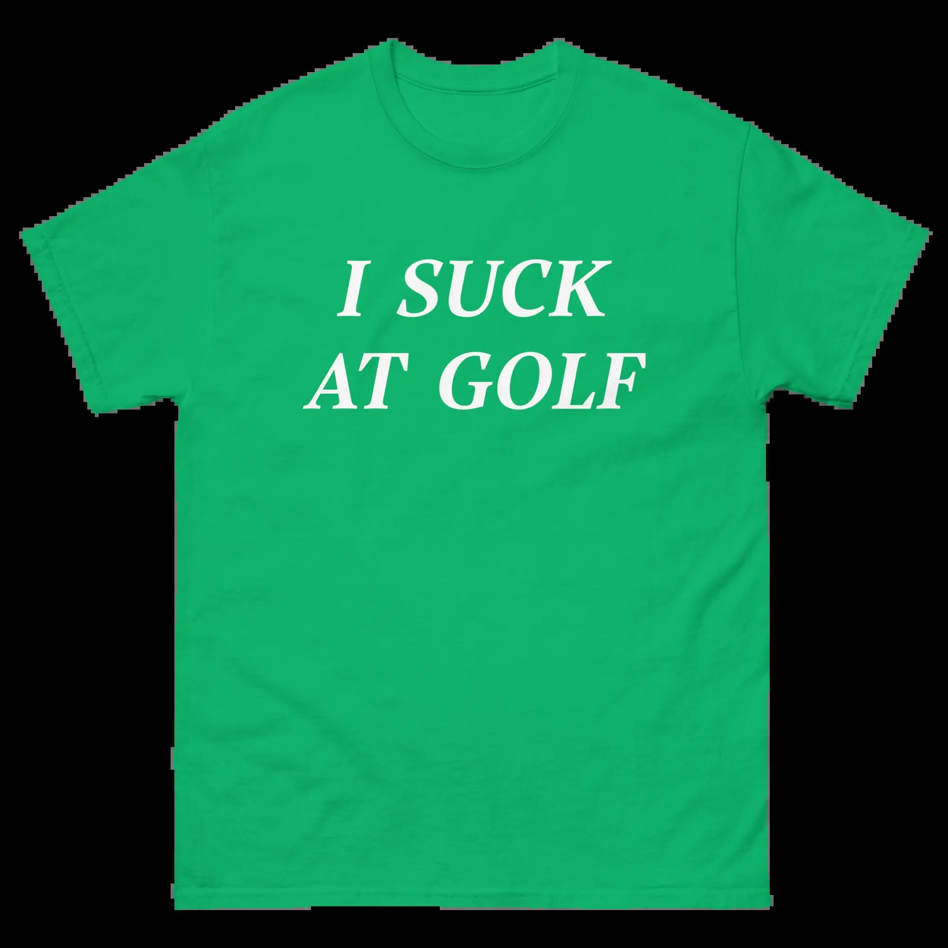 I SUCK at GOLF Short Sleeve T-Shirt - Funny Golf Shirt, Soft Cotton Fabric, Casual Sports Apparel