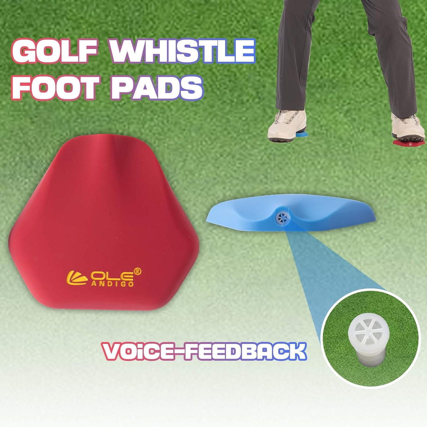 Golf Strength Foot Pads with Sound Feedback | Sound Feedback Foot Pads Train Ground Reaction Force, Stability, and Club Head Speed.