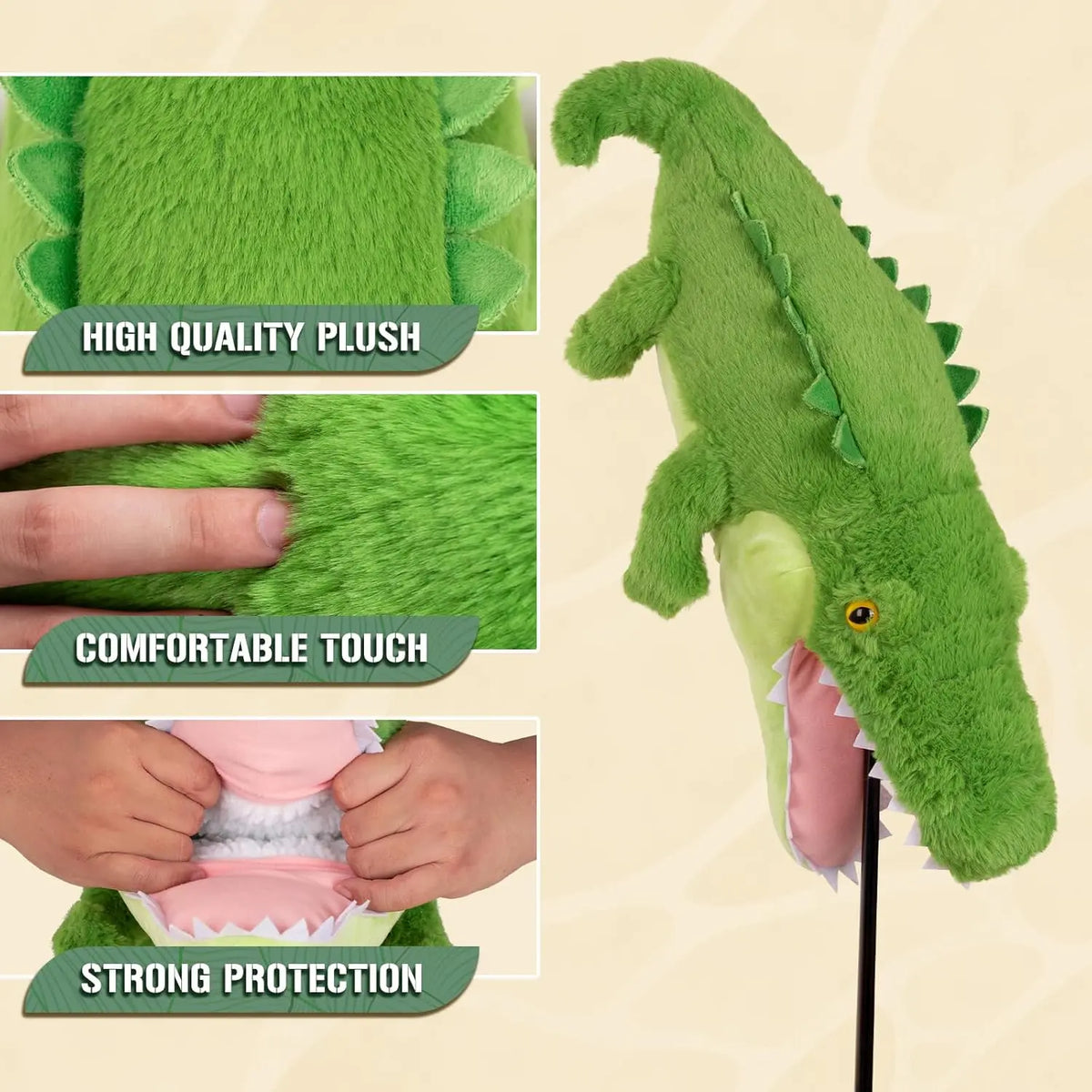 Funny Golf Headcover, Animals Plush Driver Headcover, Golf Club Head Covers Gift for Men Women