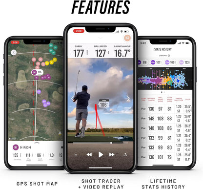 Rapsodo - Mobile Launch Monitor for Golf, Indoor & Outdoor Simulator, Golf Swing Analyzer & Tracker, Measures Ball Speed, Club Speed & Launch Angle, GPS Satellite View, Iphone & Ipad Only