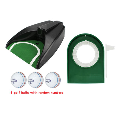 Golf Ball Return Exerciser Golf Ball Kick Back Automatic Return Putting Cup Device Practice Training Aids Drop Shipping