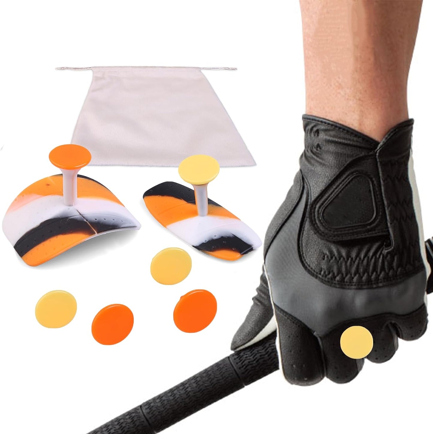 Golf Swing Trainer and Golf Training Aid,Correct Posture Golf Club Swing Grip Pad,Golf Training Accessories for Outdoor Indoor Sports
