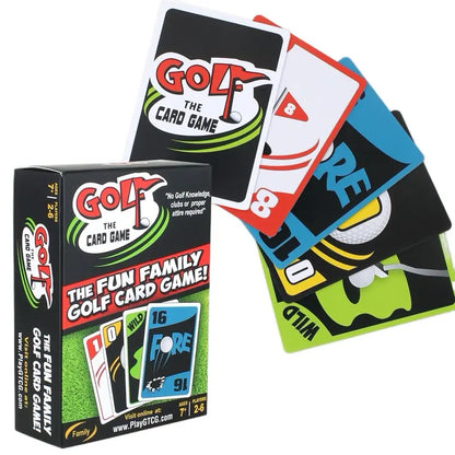 Golf the Card Game Family Fun Strategy Ages 7+ Multigenerational Play 2-6 Players No Golf Knowledge Required Mulligan Wild Fore! Cards Easy Learn Travel Gift Party Entertainment Competition Fast Play Commander Deck