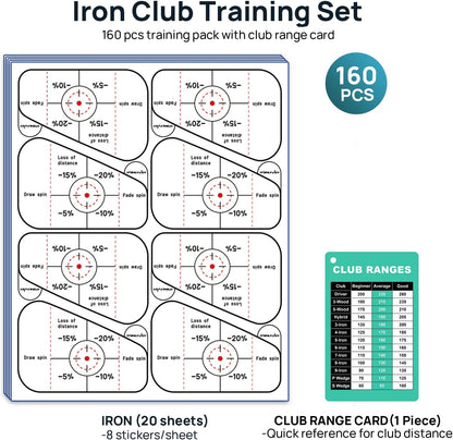 Golf Impact Stickers, High-Resolution Impact Tape for Irons, Woods & Fairway Clubs, Swing Training Aid for Home Practice, Nets & Golf Simulators, Essential Golf Accessories for Men & Women