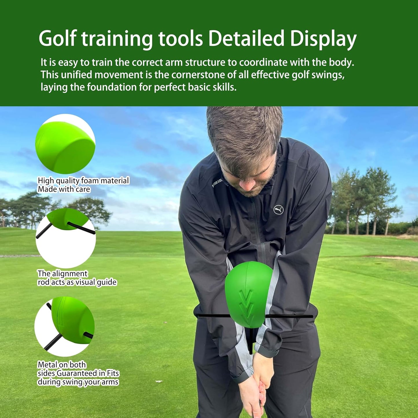 The Connector Golf Training Aids Golf Training Aid Golf Swing Training Aid Golf Swing Trainer Golf Training Aids Golf Trainer Helps Train Proper Swing Mechanics, Arm Structure
