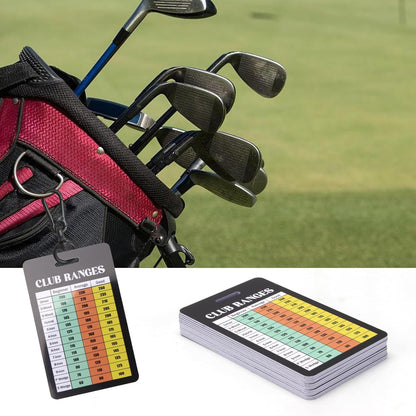 Golf Club Range Chart Card, Golf Club Distance and Rules Card Golf Yardage Card, Golf Gifts Golf Accessories for Seasoned Golfers, Average, or Beginners, 1 Pack
