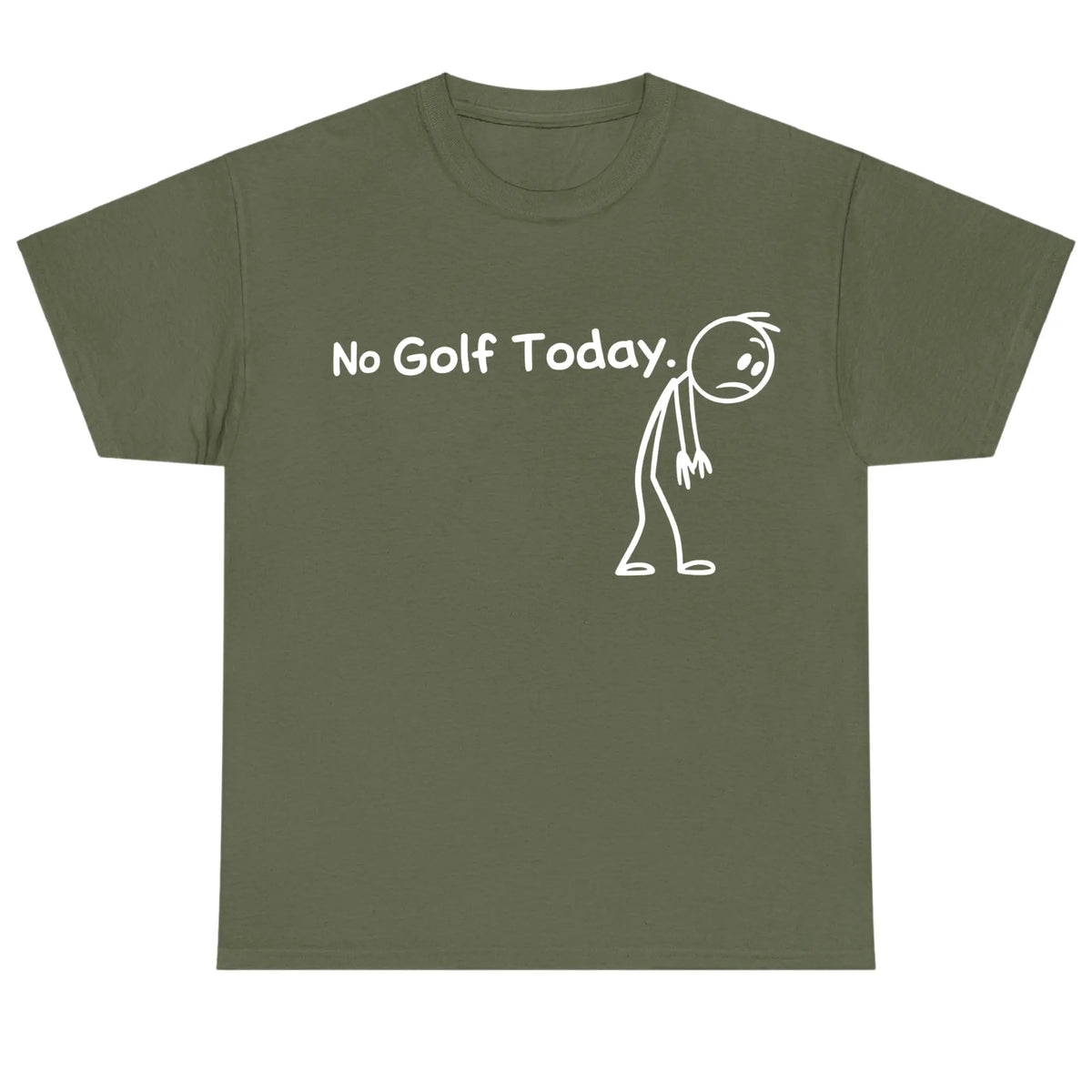 No Golf Today Shirt for Men for Women, Lightweight Funny Golf Graphic Top, Breathable Cotton Apparel, Gift Clothing Trendy Humor Fashion