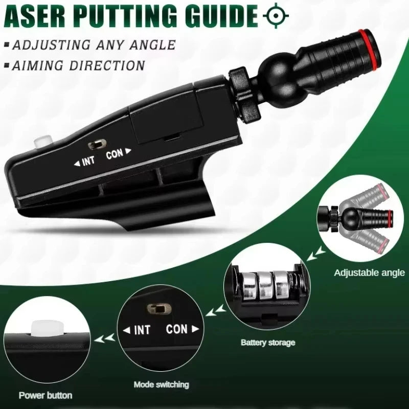 Golf Laser Aiming Tool Corrects Putting Posture, Fits Indoor Practice, Boosts Hitting Stability