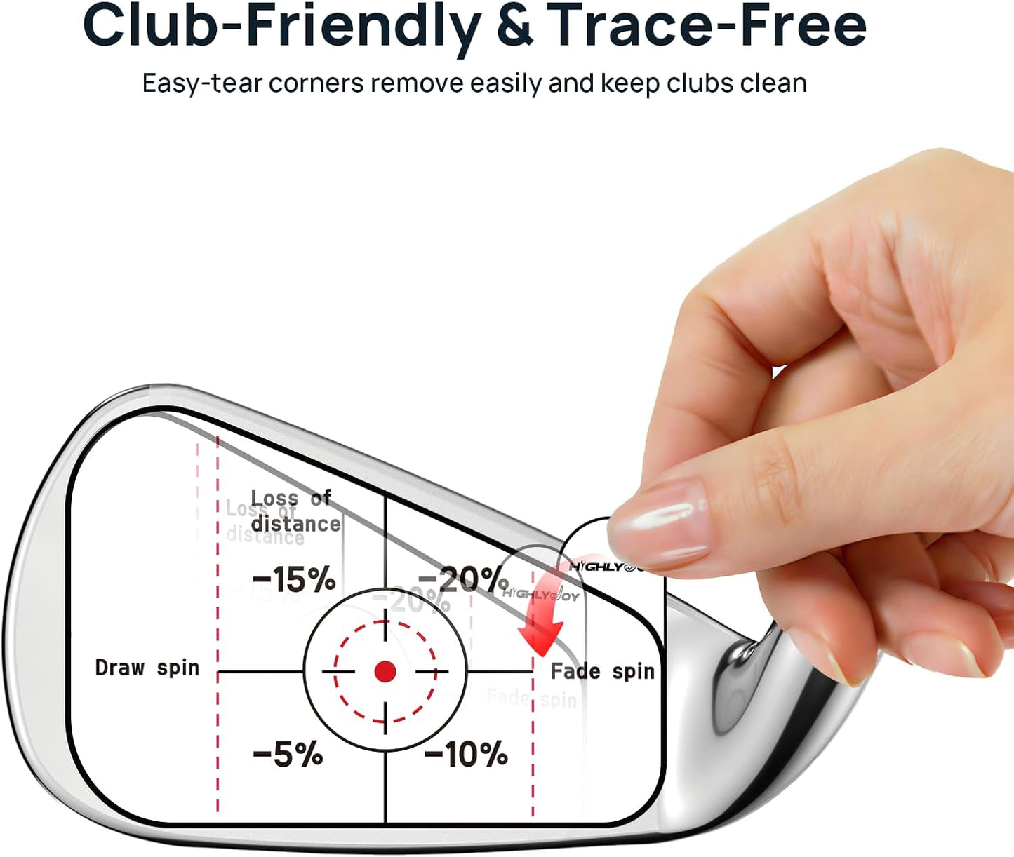 Golf Impact Stickers, High-Resolution Impact Tape for Irons, Woods & Fairway Clubs, Swing Training Aid for Home Practice, Nets & Golf Simulators, Essential Golf Accessories for Men & Women