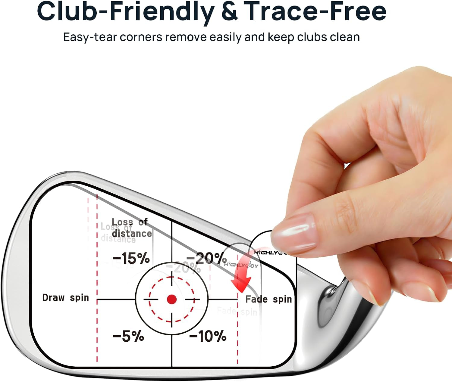 Golf Impact Stickers, High-Resolution Impact Tape for Irons, Woods & Fairway Clubs, Swing Training Aid for Home Practice, Nets & Golf Simulators, Essential Golf Accessories for Men & Women