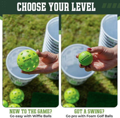 Par Pong Backyard Golf Chipping Game – Outdoor Golf Game with 12 Buckets, 2 Hitting Mats & Golf Balls – for Adults, Tailgating, BBQ, Parties & Gifts for Golfers.