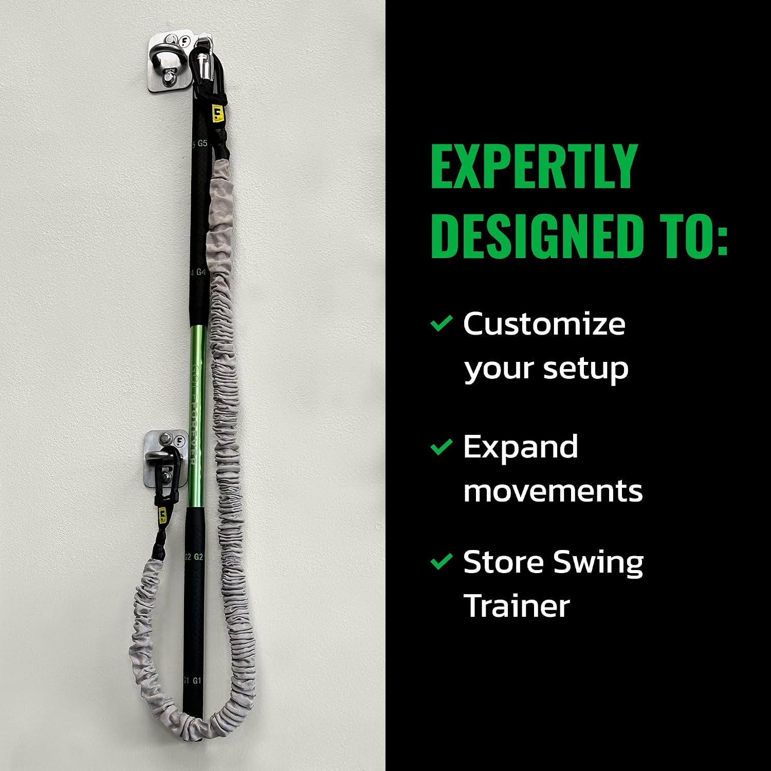 Wall Anchor Set Proven by Golfer Scottie Scheffler | Golf Swing Training Wall Anchor Point | Premium Golf Training Workout Exercise Equipment to Expand Movements | 3-Pack | 6 Lag Screws
