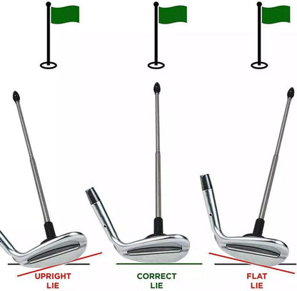 Magnetic Golf Club Alignment Stick Golf Cutter Direction Indicator Lie Angle Correct Golf Swing Aim Angle Tool (Black)