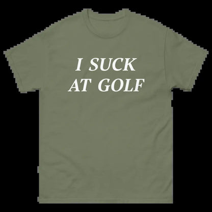 I SUCK at GOLF Short Sleeve T-Shirt - Funny Golf Shirt, Soft Cotton Fabric, Casual Sports Apparel