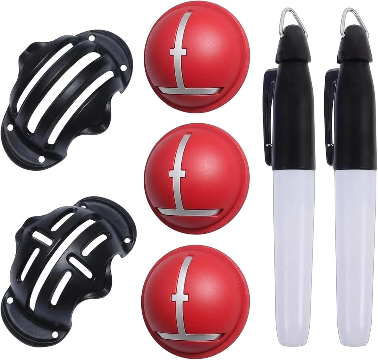 7Pcs Impact Ball Liner Set, Golf Ball Line Marker Tool, Golf Alignment Line Drawing Kit for Putting, Swing Practice & Training