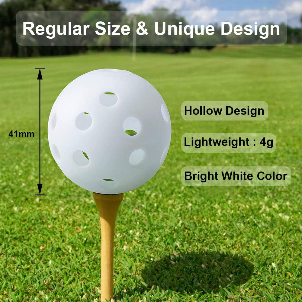 Practice Golf Balls for Backyard, Plastic Golf Training Balls 5 Inch Indoor Golf Balls for Driving Range, Swing Training, Indoor Golf Simulators, Outdoor and Home Use