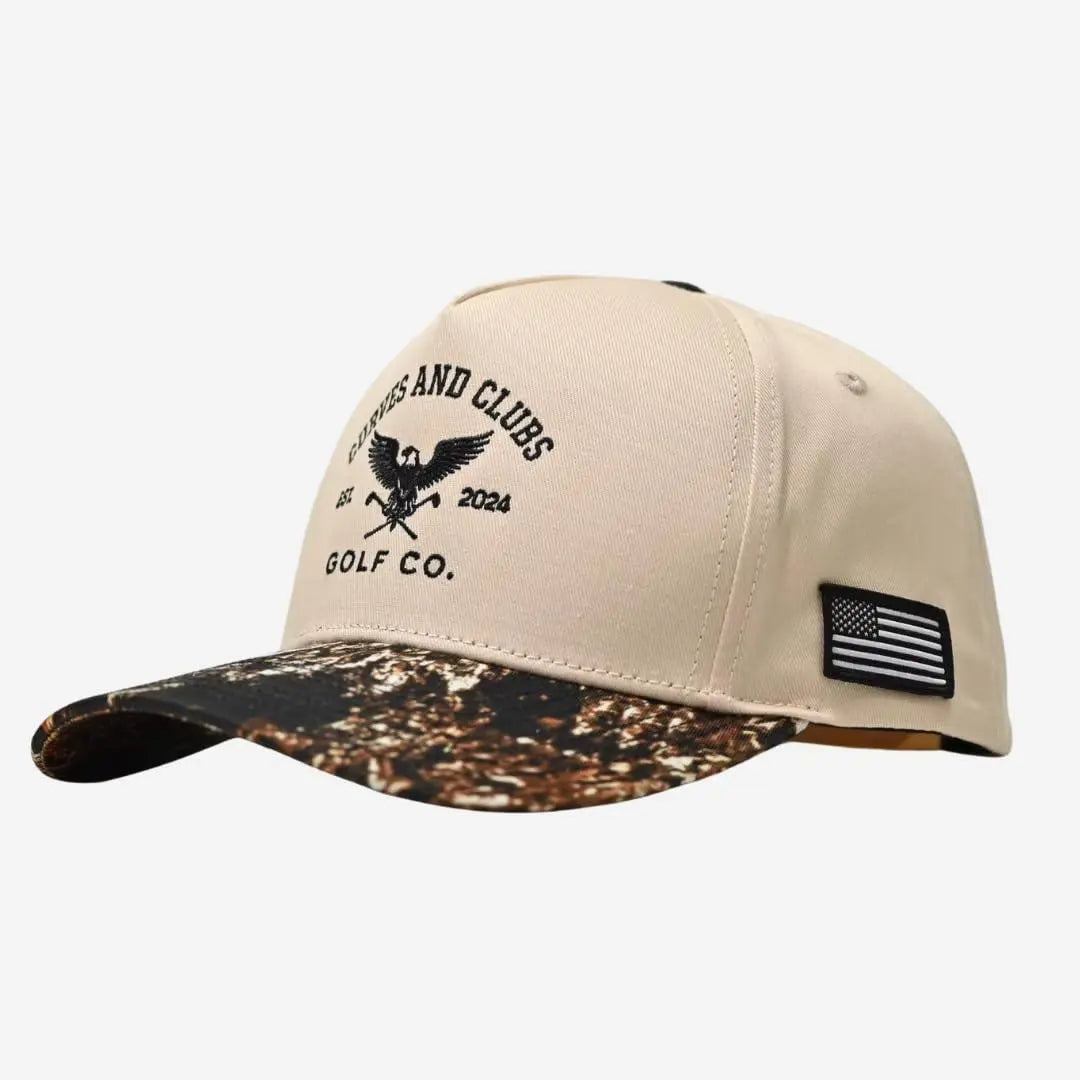 Curves & Clubs Patriotic White American Flag Polyester Snapback Hat - Adjustable 1-Size-Fits-All Cap, High-Quality Sports & Outdoor Accessory, Father'S Day Gifts for Men, Men'S Golf Accessories, Men'S Accessories