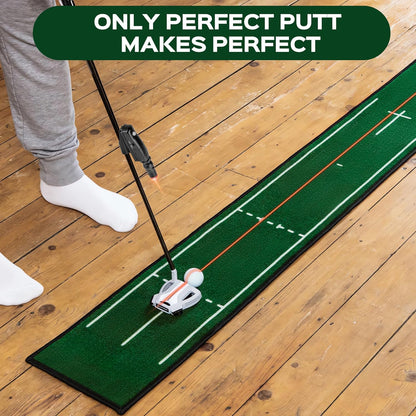 Indoor Golf Putting Training Aid with Two Modes, Alignment Tool for Precision Putting, Red Line Putting Trainer, Cool Golf Gift for Golfers
