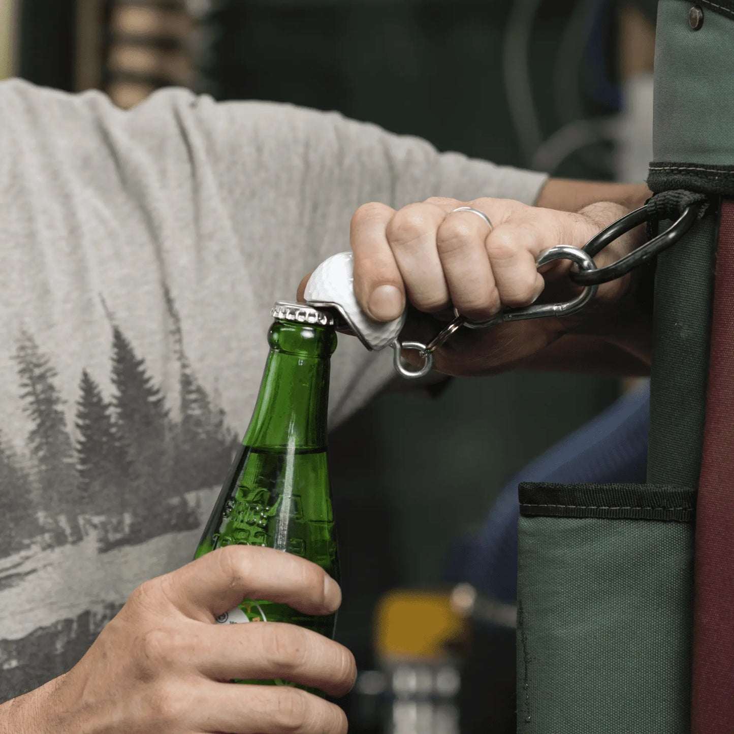 Golf Ball Bottle Opener Made from a REAL Golf Ball, Clips to Golf Bag or Makes a Good Keychain