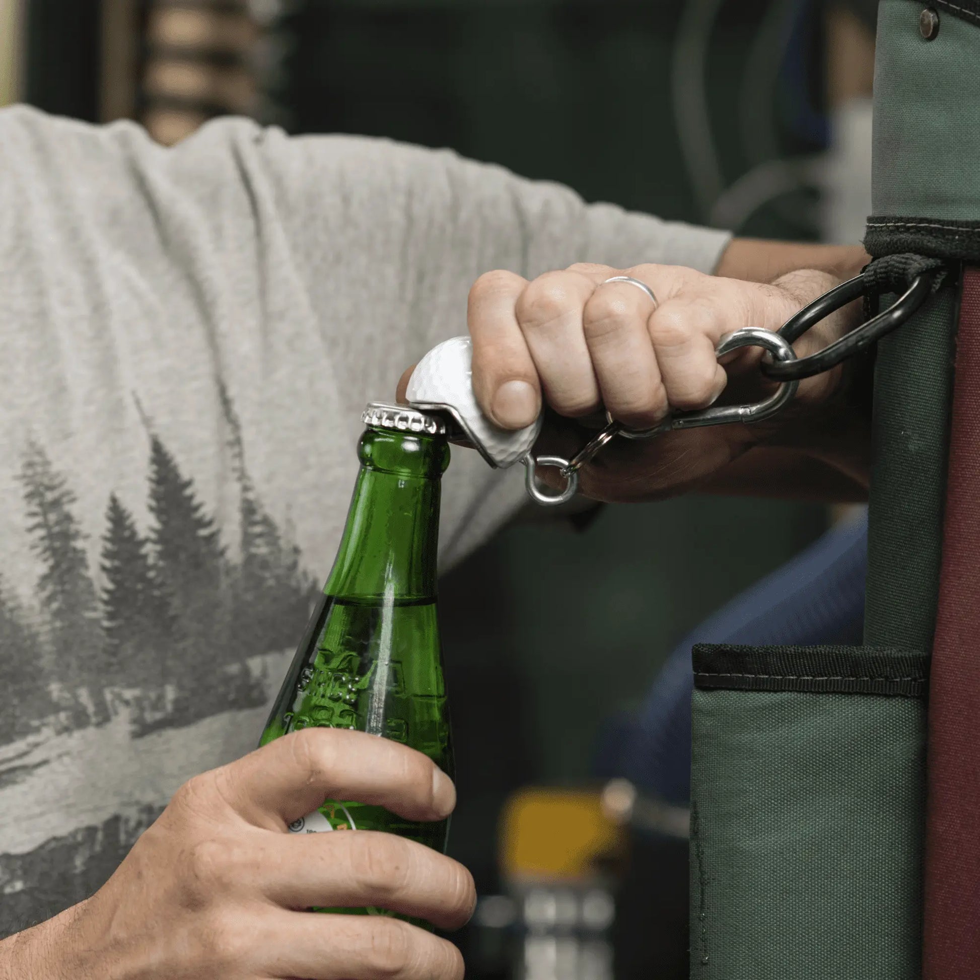 Golf Ball Bottle Opener Made from a REAL Golf Ball, Clips to Golf Bag or Makes a Good Keychain