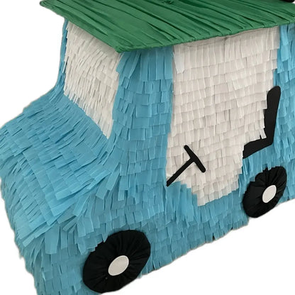 Blue Golf Cart Piñata. Party Decorations. Medium Size (Stick Not Include)
