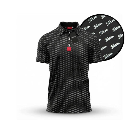Black Titties Golf Polo for Men - Funny Golf Shirt - Novelty Golf Polo - Mens Golf Gift