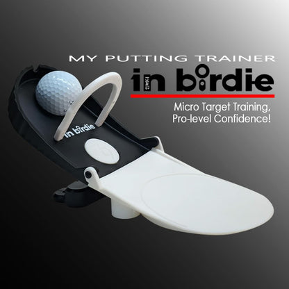 In Birdie Putting Trainer – Indoor Golf Putting Aid with 3 Practice Modes (Uphill, Downhill, Straight) – Micro Target Design for Accuracy – Portable & Foldable Golf Training Equipment for Home, Office