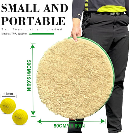 Golf Bunker Hitting Training Mat with 2 Pu Ball Golf Simulator Bunker Addition Realistic Sand Simulation Bunker Putter for Backyard Indoor Non-Slip TPR Bottom Improve Consistency Skills