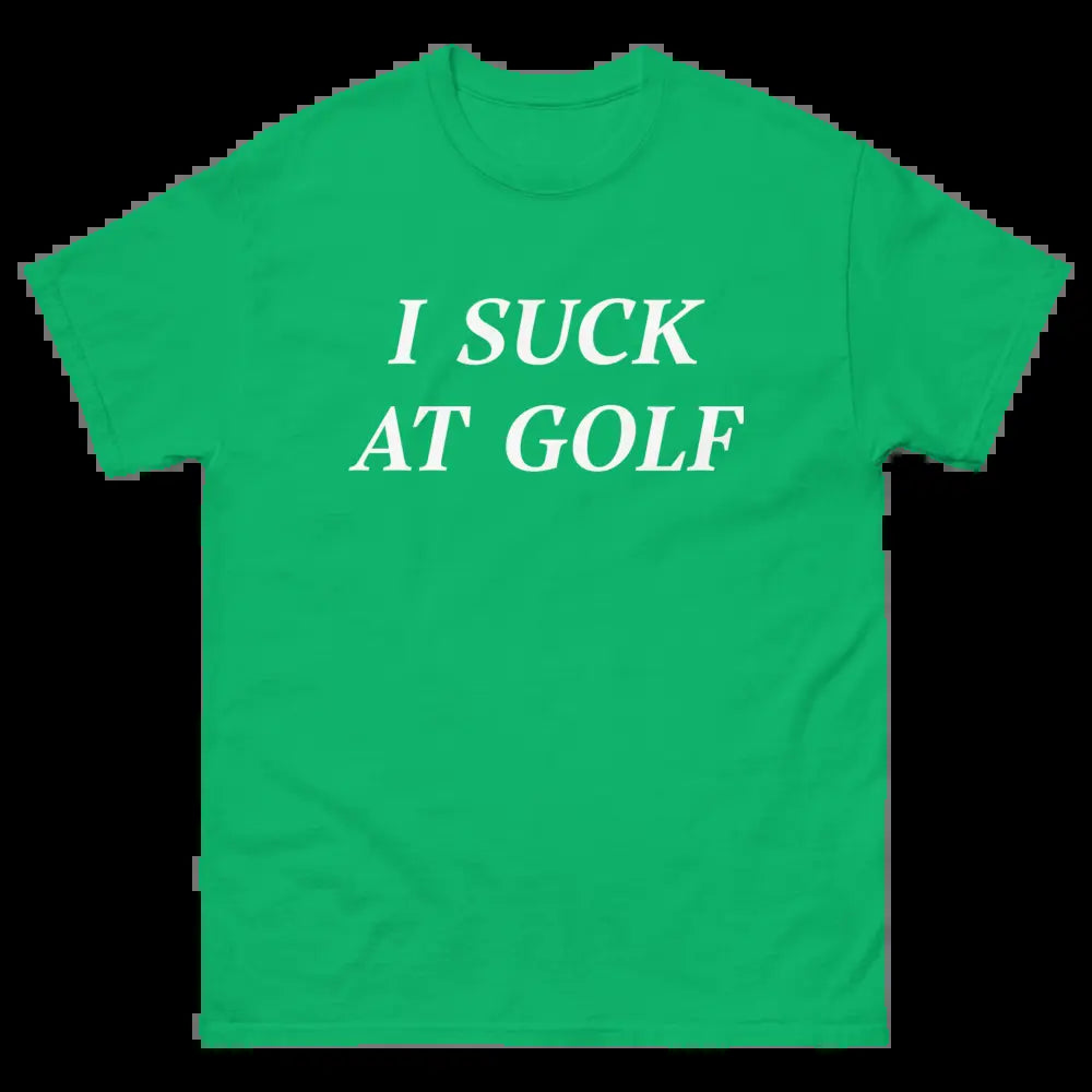 I SUCK at GOLF Short Sleeve T-Shirt - Funny Golf Shirt, Soft Cotton Fabric, Casual Sports Apparel