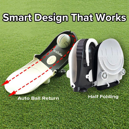 In Birdie Putting Trainer – Indoor Golf Putting Aid with 3 Practice Modes (Uphill, Downhill, Straight) – Micro Target Design for Accuracy – Portable & Foldable Golf Training Equipment for Home, Office