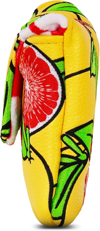 Mallet Putter Cover Grapefruit Strong Magnetic Square Putter Headcover for Taylormade Spider Bettinardi Putters
