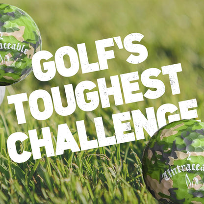 Shanker Camo Golf Balls – Funny Camouflage Prank Gift with Sayings (3-Pack) – the #1 Challenge in Golf – Novelty Gift for Golfers