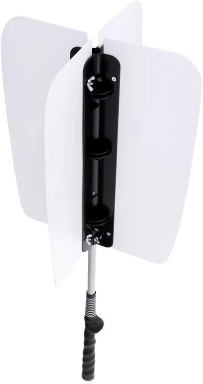 Golf Power Resistance Trainer Golf Swing Trainer Golf Power Swing Fan, White