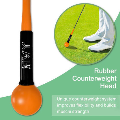 Golf Swing Trainer,Golf Swing Training Aid for Improve Strength Tempo Balance and Flexibility,Golf Warm-Up Stick for Indoor&Outdoor Practice Chipping Hitting Golf Training Aid