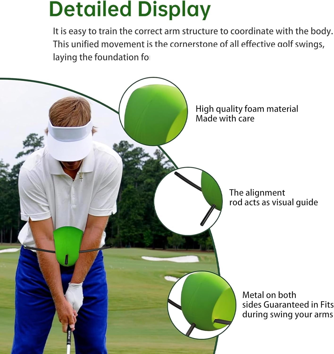 Golf Training Aids, Connector Golf Training Aids, Help Train the Correct Swing Action and Arm Structure. the Golf Swing Trainer Is Suitable for All Levels of Golfers