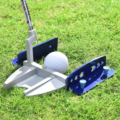 Golf Putt Trainer | Putting Gate Practice Tool with Travel Case - Imorove Your Golf Putting Skill Putt Golf Training Aid Putter Path (Blue)