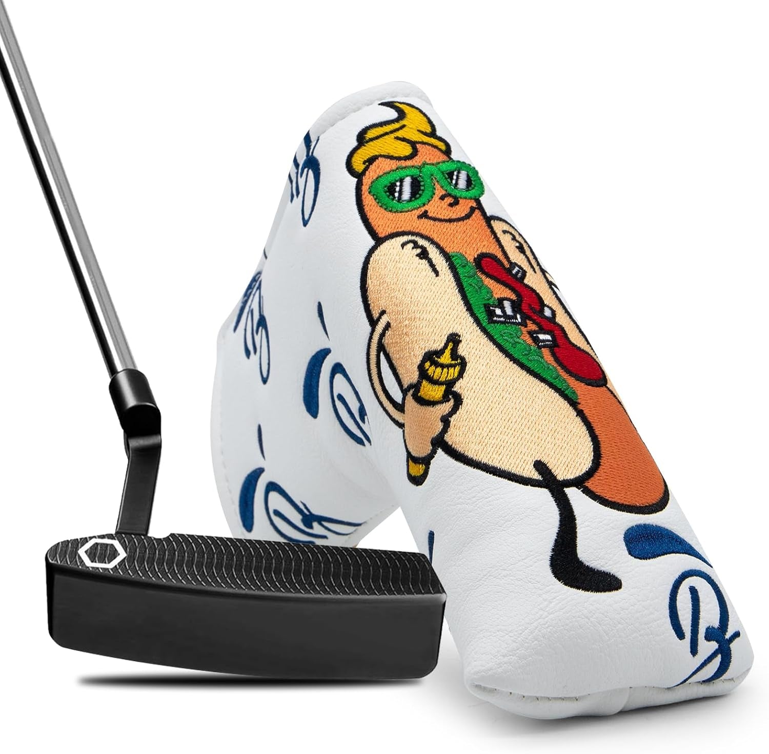 Putter Covers Hotdog Mallet Putter Headcover Blade Putter Covers Leather Golf Headcover with Magnetic Golf Club Cover for All Brand