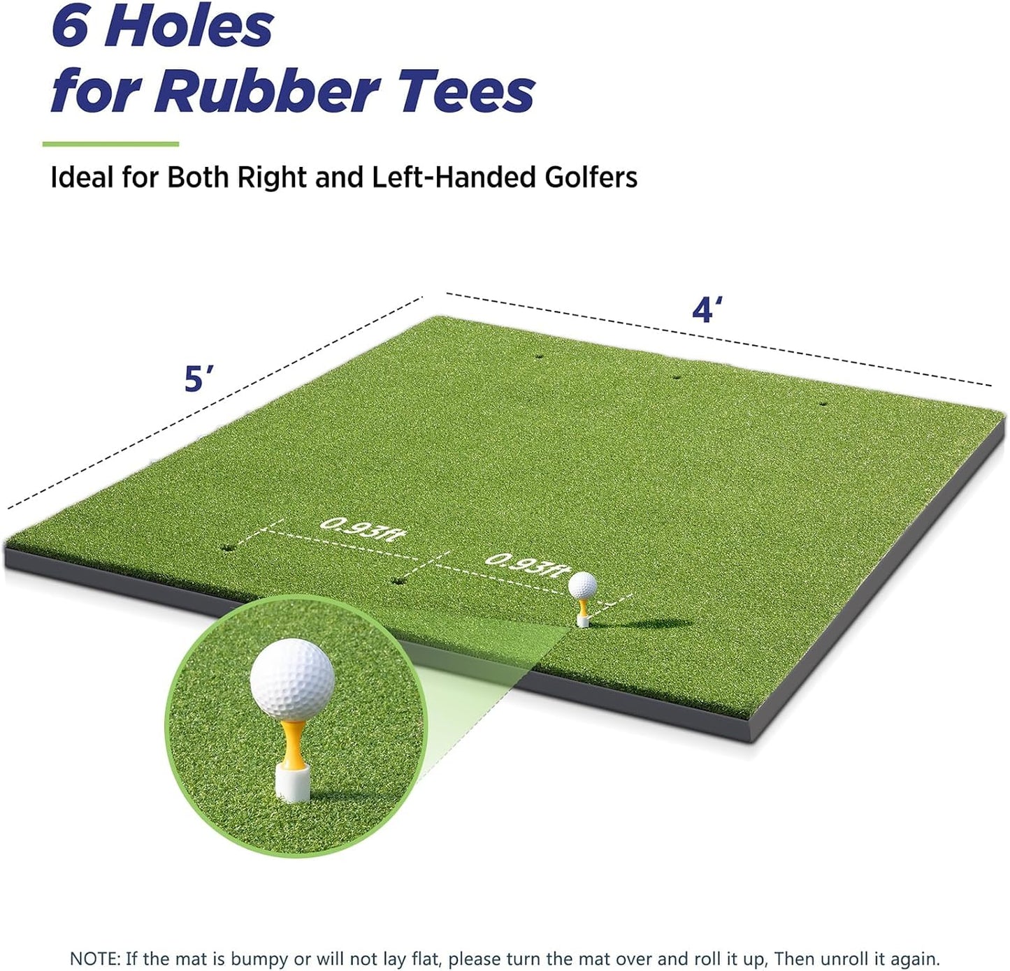 10X7Ft All in 1 Golf Practice Net & 5X5Ft Golf Hitting Mats Practice with 10 Golf Balls, 9 Golf Tees, Golf Hitting Training Aids for Backyard Driving Chipping Indoor Outdoor Training