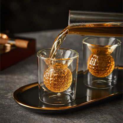 CRAFTGEN Golf Whiskey Decanter Set with Glasses | Golf Gifts for Men